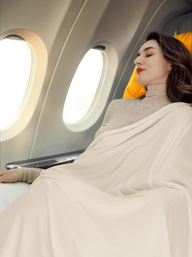 VENVSBEE Shawl Wraps for Women, Travel Scarf Soft Blanket Wrap Pashmina Travel Accessory for Airplane - Image 2