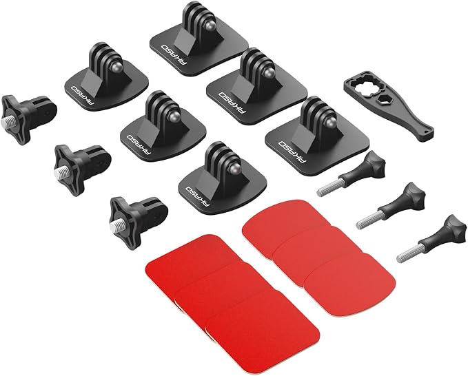 AKASO Adhesive Mount Helmet Sticky Mount Accessory Kit for Action Cameras | Versatile Mount for GoPro Hero13 12, Insta 360 X5 X4 X3, DJI, AKASO 360/EK7000/EK7000 Pro/Brave 4/4 Pro/7 LE Action Cameras by AKASO