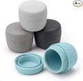 TakeToday Travel Containers for Toiletries, 1oz, 4 Pack, Grey | Air Travel Leak-Proof, TSA Approved, Silicone Jars with Lid, for Cosmetics & Toiletries by TAKETODAY