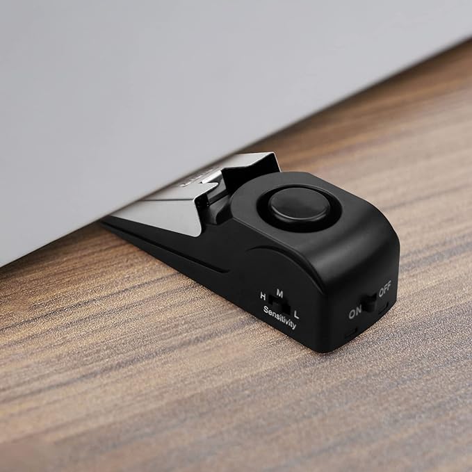 EMDMAK Door Stop Alarm with 120DB Siren Door Stop for Home & Travel (Black) (Pack of 1) - Image 5
