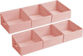 DIMJ Closet Storage Bins - Fabric Storage Baskets for Shelves, Collapsible Clothes Organizer with Handles for Purse, Toys, Books, Towel, Clothes, PInk, 6 Bins 11.4"x11.4"x7.8" by DiMJ