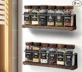2 Pack Strong Magnetic Spice Rack Organizer for Refrigerator and Microwave Oven, Metal Fridge Shelf, Space Saver for Kitchen Organization and Storage, Black by KitHero