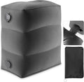 Maliton Inflatable Foot Rest Pillow for Travel,Kids Airplane Bed,Adjustable 3 Layers Height Leg Pillow of Air Travel Essentials,Car, Office, Home - Fast Inflation (Dark Grey) by Maliton