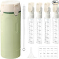 4 in 1 Travel Dispenser Bottles Refillable | Travel Shampoo and Conditioner Bottles，No Spill Space Saving Compact,for Vacation Business Trip by Unknown