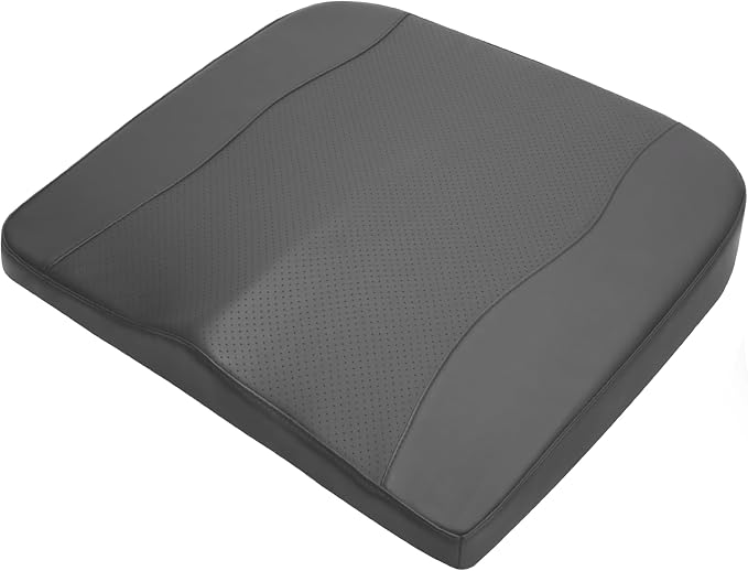 Lofty Aim Car Seat Cushion, Memory Foam Car Seat Cushions for Long Driving | Driver Seat Cushion Adds Height, Auto Seat Pillow for Sciatica Pain Relief, Butt Cushion for Car, Truck, PU Leather Gray - Image 9