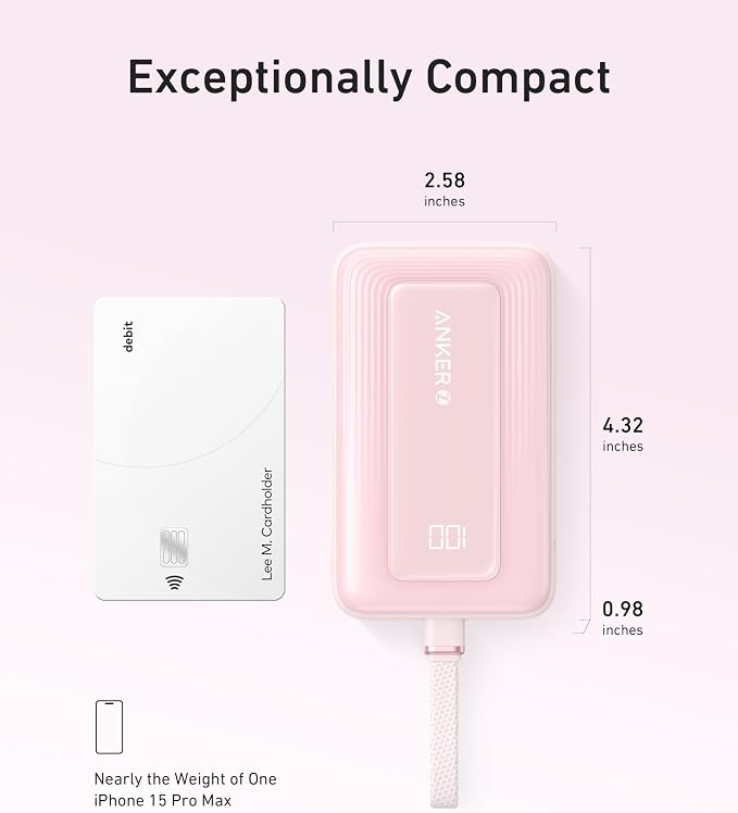 Anker Power Bank,10,000mAh 30W with USB-C Travel Essential Portable Charger | 30W Portable Charger with USB-C Input and Output, Travel-Essential Phone Power Bank for iPhone 17 / 16, Galaxy, and More - Image 7