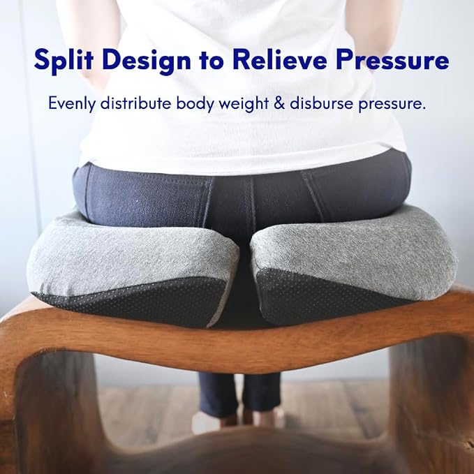 C CUSHION LAB Patented Pressure Relief Seat Cushion for Long Sitting Hours on Office/Home Chair, Car, Wheelchair - Extra-Dense Memory Foam for Hip, Tailbone, Coccyx, Sciatica - Wellness Green - Image 4