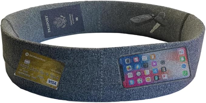 BANDI Pocketed Wraps – Running Waist Belt with Pockets for Phone, Money, Keys & Medical Devices | Secure, No-Bounce Travel & Fitness Belt, for Women and Men, USA Company - Image 2