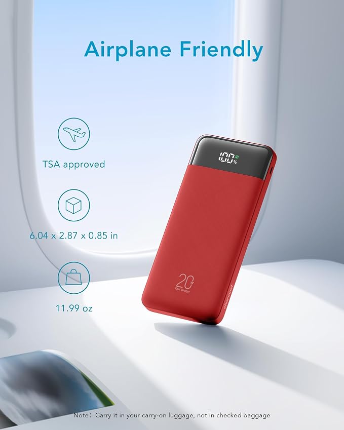 charmast Portable Charger Built-in Cables, 20000mAh Power Bank 6-Output | Travel Fast Charging Battery Pack for iPhone 17/16/15 Samsung Android, Flight-Approved, Multi-Device, USB-C & USB-A, LED % - Image 7