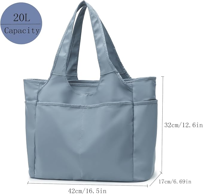 SOYMWIN Tote Bag for Women,Large Tote Bag with Compartments and Multiple Pockets,Quilted Shoulder Bag for Travel Work Sports | Large - Image 5