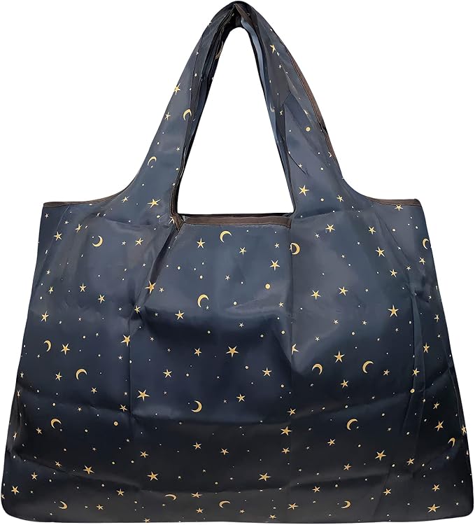allydrew Large Foldable Tote Nylon Reusable Grocery Bags - Image 3