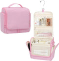 Relavel Hanging Toiletry Bag for Women, Travel Makeup Bag Cosmetic Organizer Toiletries Shower Bag for Travel Essentials, Accessories, Cute Gifts for Girls, Pink by Relavel