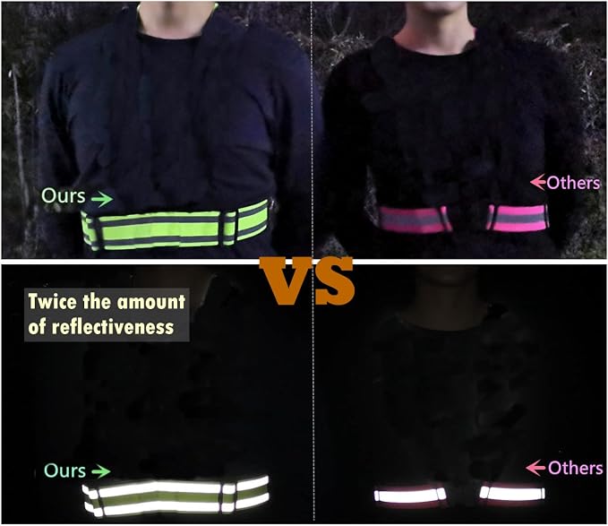 Reflective Running Gear,Reflective Bands for Arm/Wrist/Ankle/Leg,Biking Accessories for Women and Men - Image 6