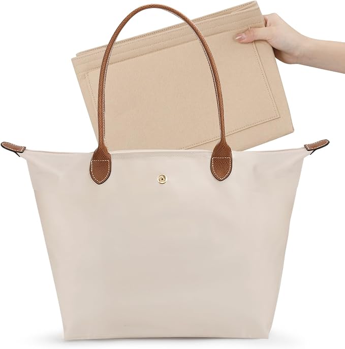 Tote Bag for Women with Purse Organizer Insert. | Foldable Large Capacity Waterproof Nylon Bag for Travel, Work, and Daily Use. - Image 4
