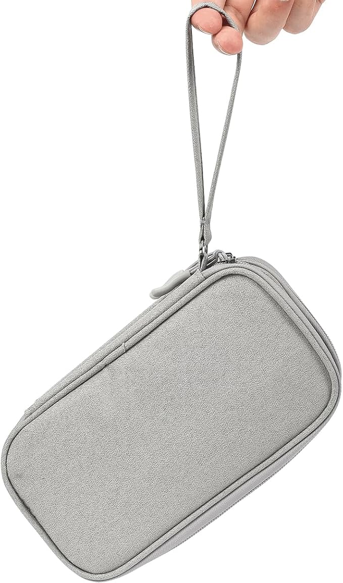 CAAORDKSO Cord Organizer Travel Cable Organizer Bag Tech Electronic Organizer Travel Case, Waterproof Electronic Accessories Pouch Bag for Cable, Cord, Charger, Phone, Power Bank, Earphone(Light Grey) - Image 7