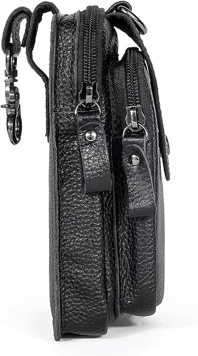 Leather Waist Pack Phone Belt Bag for Men Loop Holster Wallet Cellphone Case Pouch Pack Clip Money Purse - Image 4