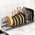 Pot and Pan Organizer Rack for Cabinet & Countertop, 3‑Tier Expandable Holder with 12 Adjustable Compartments, Kitchen Storage for Pan Lid, Cutting Board, Cookware & Bakeware, Black by Besda%7CRedefinetheBeautyofOrderinYourKitchenOurOriginalAspiration%E2%80%94WhyBesda