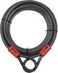 BV Heavy-Duty 30FT Security Cable with Loops - 10mm (3/8 Inch) Cut-Resistant Braided Steel Cable - Versatile & Weatherproof - Security Chain for Padlock, Chain Lock, Wire Lock by BV