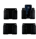4 Pack Wall Mount Adhesive Storage Holder, No Drill Plastic Organizer for Phone, Remote Control, Home, Office, Bathroom, 3.54" x 2.87 by Unknown