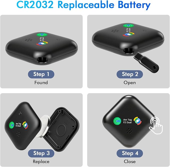 Dual System Bluetooth Tracker for iOS or Android-2 Packs, Compatible with Apple Find My (iOS) & Google's Find Hub(Android) for Smart Tracking Tag/Key Finder/Luggage Tracker - Image 7