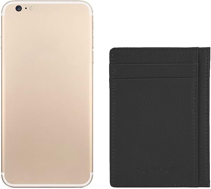 KALMORE womens Credit Holder Genuine Leather Slim Minimalist Card Case Wallet, Black With Id Window - Image 6