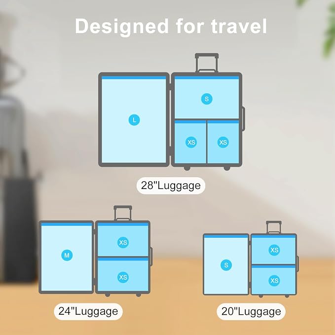 UPGOGO Vacuum Bags for Travel, 12 Pack with Hand Pump, Space Saver Vacuum Storage Bags, Travel Essentials, Clothes, Blankets, Pillows - Image 3