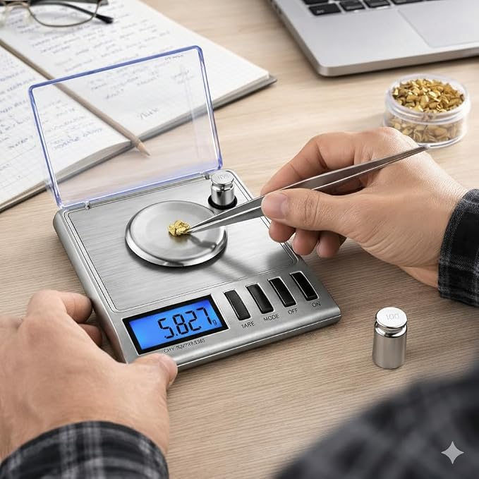 Smart Weigh GEM20-20g x 0.001 Grams, High Precision Digital Milligram Jewelry Scale, Reloading, Jewelry and Gems Scale, Calibration Weights and Tweezers Included - Image 8