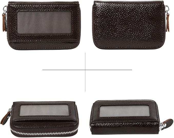 Women's RFID Blocking 12 Slots Credit Card Holder Leather Accordion Wallet - Image 3