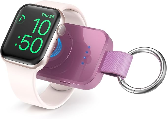 i.VALUX Portable Charger for Apple Watch, Wireless Magnetic iWatch Charger | Compact Charging, 1000mAh Battery Power Bank,On The Go,Keychain Travel Essential, for iWatch Series 11/10/9/8/7/6/5/4/3/2/SE by iVALUX