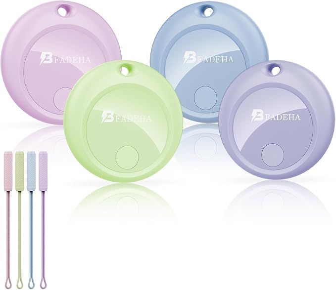BFADEHA 2026 [Apple MFi Certified] (iOS Only) Bluetooth Tracker Smart Finder for Apple Find My iPhone GPS Tracker, 5-10 Years Battery, Keys Finder and Item Locator for Keys, Bags, Wallet, Passport by BFADEHA