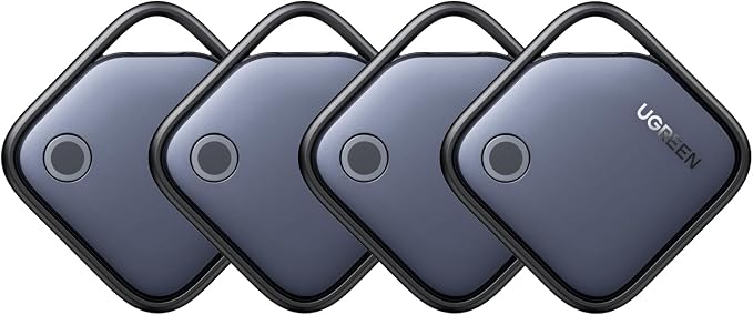 UGREEN FineTrack Air Tracker Tags (iOS Only) 4 Pack Key Finder | Bluetooth Tracker 2-Year Replaceable Battery Compatible with Apple Find My for Keys, Luggage [Apple Find My Certified] by Unknown