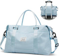 BAGAIL Travel Duffel Bag, Weekender Bags for Women, Overnight Gym Carry On Tote Bag with Wet Pocket, Hospital Mom Bag for Labor and Delivery - Light Blue by BAGAIL