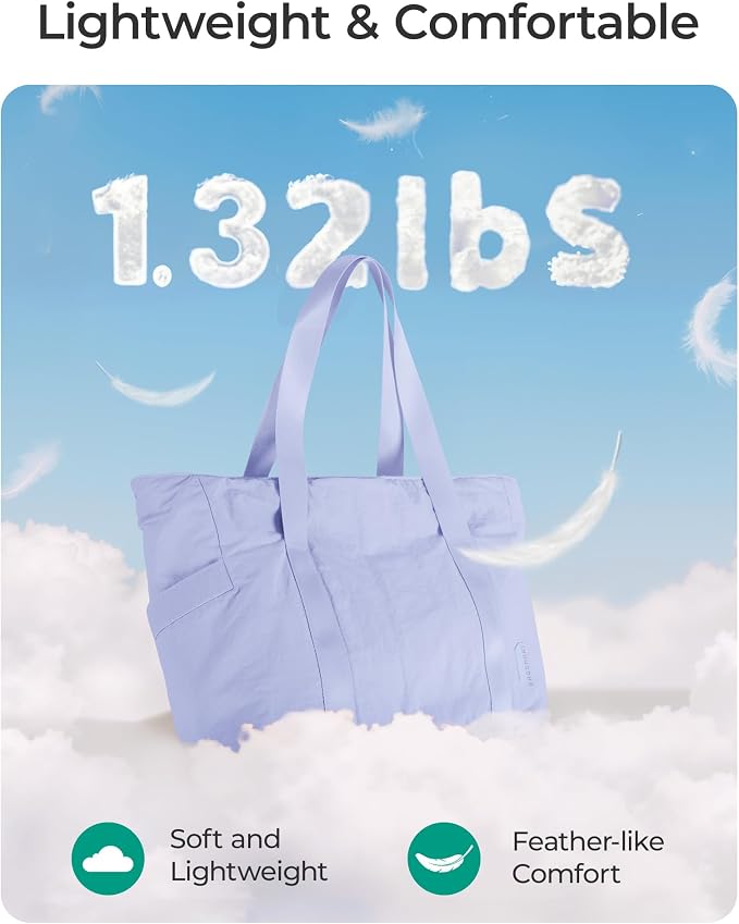 BAGSMART Tote Bag for Women, Tote Bag with Zipper Work Tote with Compartments Nurse Shoulder Hanbag for Travel, Gym - Image 5