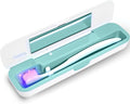 UV Toothbrush Sanitizer and Holder, Portable Travel Case and Cover, Toothbrush Cleaner Powered by AA Battery or USB-C, Fits Most Brushes by Unknown