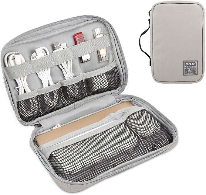 GOX Tech Pouch Accessories Case Organizer for Travel Small Electronics Bag | Cord Organizer for Travel, Electronics travel Organizer Travel Case, Mouse and Charger Pouch by GOX