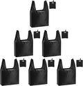 Large Reusable Bags Shopping Washable Foldable 6 Pack Grocery Bags Heavy Duty Lightweight Folding Gift Tote Bags Durable Polyester Black by CiCiGo