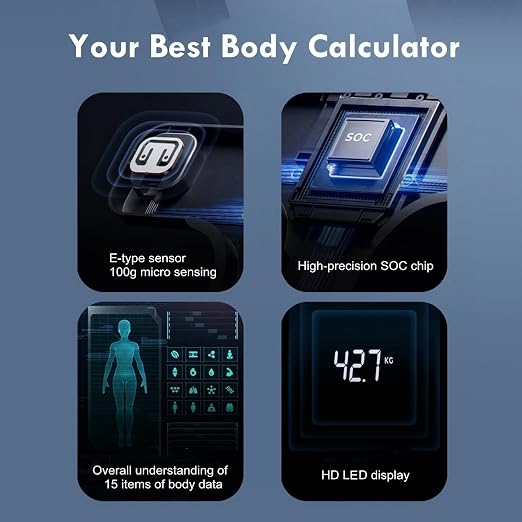 Smart Scale for Body Weight BMI Fat Muscle Bluetooth APP Sync | Scan Body Composition, Backlit LED Display, Max 400lb, 0.1lb Steps, Multi-User, Baby Mode, High Accuracy, Health Equipment - Image 8