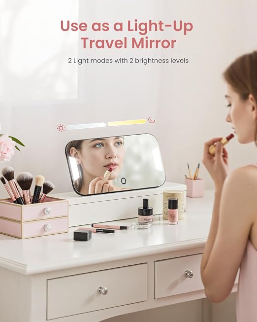 RENPHO Travel Scale with Mirror, Rechargeable, LED Display, 8.98" x 5.28" | Compact Mirror Scale for Travelling, Digital Portable Scale for Body Weight with High Accuracy, 400lbs, Core Go - Image 4