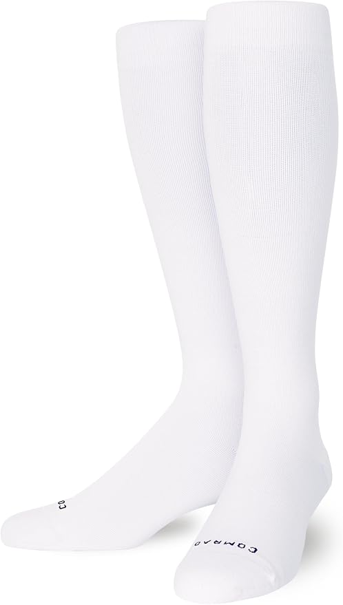 Nylon Knee High Socks - 15-20mmHg Graduated Compression Socks - Soft & Breathable Support Unisex Socks by Comrad