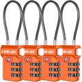 SURE LOCK TSA Approved Luggage Locks with Open Alert Indicator, 3 Digit Combination Cable Travel Lock for Suitcase, Backpack, Gym Locker, Toolbox, Carry On & Travel Bag by Hopeyoucanstaysafe