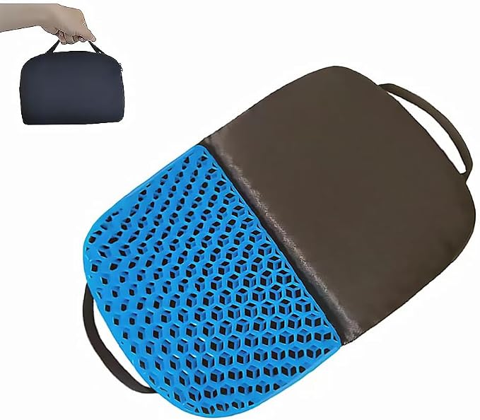 Gel Seat Cushion,Foldable Seat Cushion Comfortable Travel Seat Cushions | Soft Breathable for Chair, Car, Plane Outdoor Activities, Stadium, Picnic, Hiking, Mountaineering Relief Sciatica Pain by Medhol
