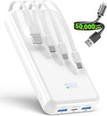 YILANS Portable Charger 50000mAh, 22.5W Power Bank with Built-in 4 Cables | Charges 6 Devices, Fast Charging Travel Essential, External Battery Phone Pack for iPhone 17-12, for Samsung/Android/iPad by YILANS