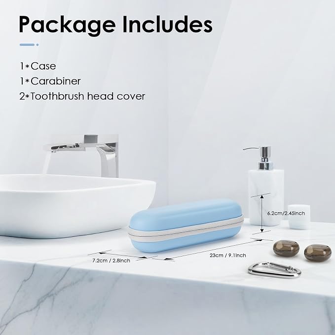 Electric Toothbrush Case Compatible with Oral B/Oral-B Pro/Philips Sonicare | Fit AquaSonic, Travel Toothbrush Shell, Hard Protective Portable Bag, Storage for Brush Heads & Accessories, Waterproof - Image 4