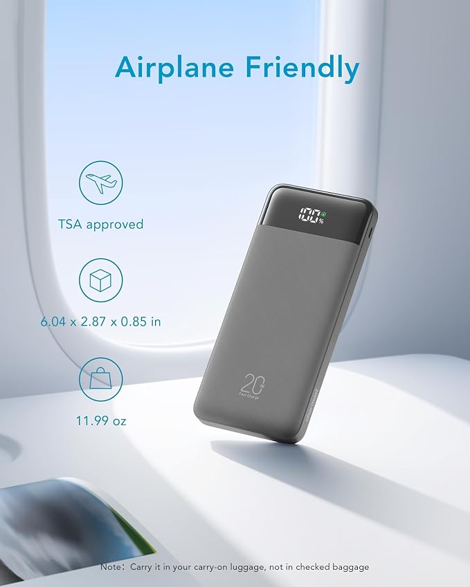 charmast Portable Charger Built-in Cables, 20000mAh Power Bank 6-Output | Travel Fast Charging Battery Pack for iPhone 17/16/15 Samsung Android, Flight-Approved, Multi-Device, USB-C & USB-A, LED % - Image 7