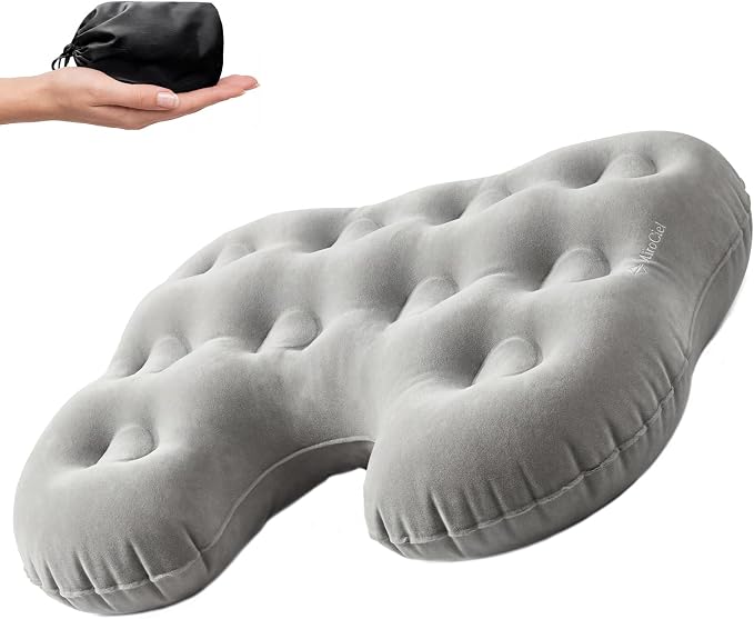 Inflatable Stadium Seat Cushion: Portable & Lightweight Airplane Seat Cushion - Ideal for Office Chairs, School Bleachers, Stadium Seats, Wheelchairs, Ergonomic Travel Air Pad by MiroCiel
