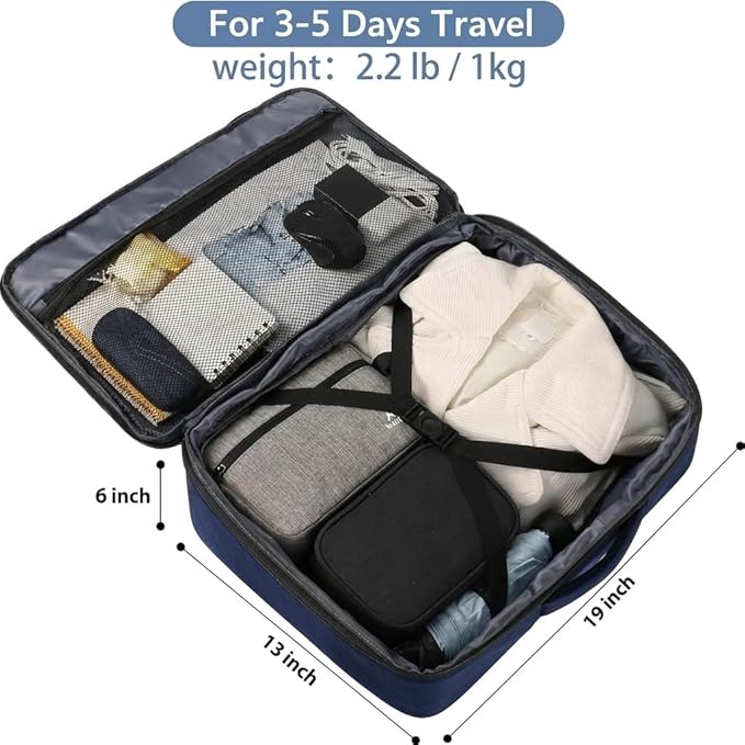 MATEIN Expandable Travel Backpack, Large Capacity Carry on Backpack for Men | For Airplanes, Airline Approved Bags with Adjustable Shoulder Straps, Water Resistant, For International Trip,Grey Blue - Image 3