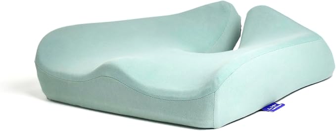 C CUSHION LAB Patented Pressure Relief Seat Cushion for Long Sitting Hours on Office/Home Chair, Car, Wheelchair - Extra-Dense Memory Foam for Hip, Tailbone, Coccyx, Sciatica - Wellness Green by CUSHIONLAB
