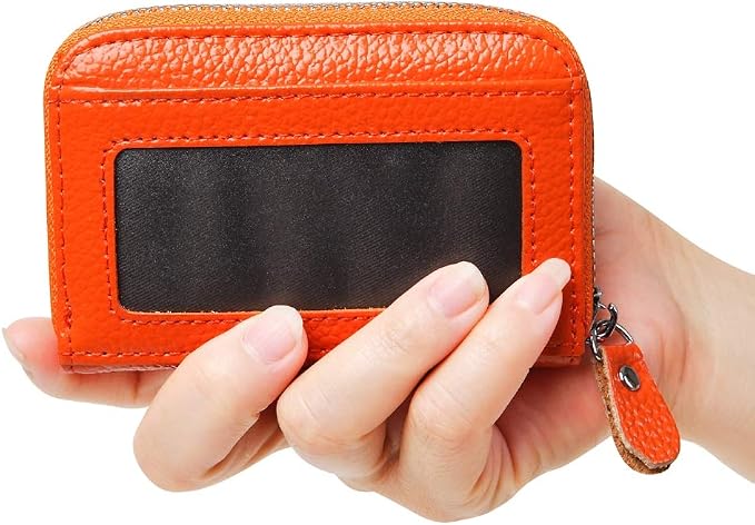 Women's RFID Blocking 12 Slots Credit Card Holder Leather Accordion Wallet - Image 5