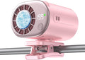 Clip-On Portable Fan with Ice Cooling, 20000 RPM Rechargeable Handheld Turbo Fan, 360° Rotating Detachable Clip, Mini Stroller Fan for Baby, Compact Travel Essentials, Summer Gifts for Women,Pink by Unknown