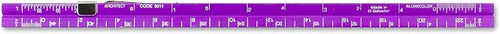 Alumicolor Aluminum Architect Pocket Scale With Clip, 6IN, Purple - Image 2